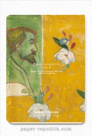 Paul Gauguin self portrait white flower